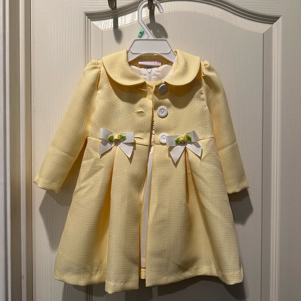 Bonnie Jean Yellow Dress with Jacket NWT